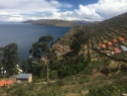 Village terraces at south of Isla del Sol